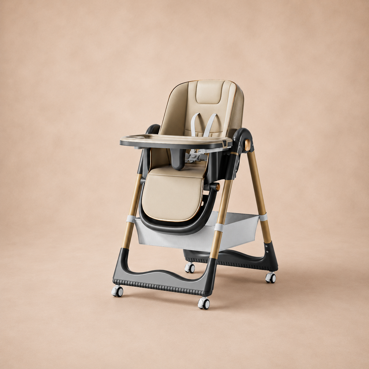 Luxe Verstelbare Kinderstoel Beige